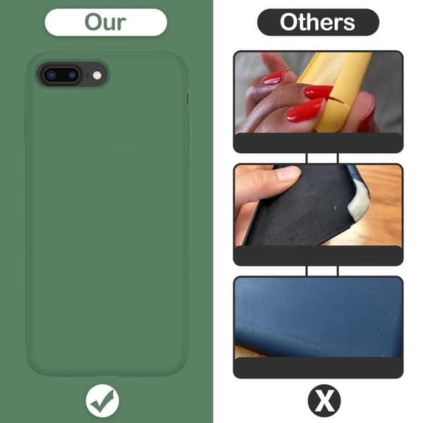 Gummibelagt stødsikker etui iPhone 7 Plus / 8 Plus- Grøn