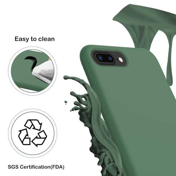 Gummibelagt stødsikker etui iPhone 7 Plus / 8 Plus- Grøn
