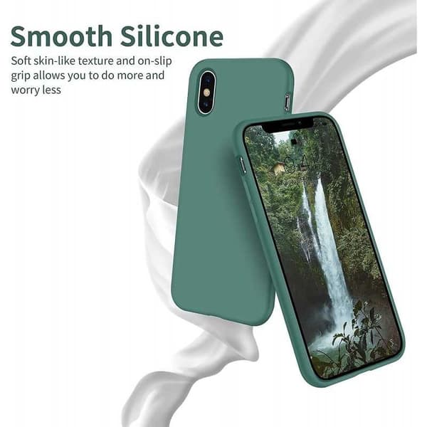 Gummibelagt stødsikker etui iPhone X / XS- Grøn