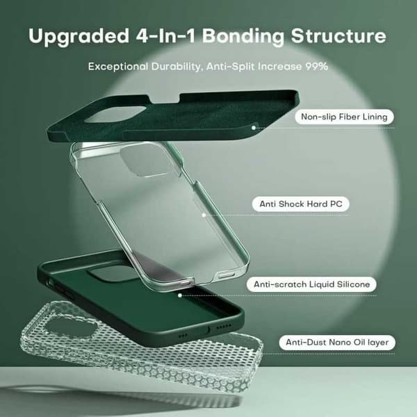Kuminen iskunkestävä kotelo iPhone 11 Pro- vihreä