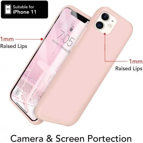 Gummibelagt stødsikker etui iPhone 11 - Pink