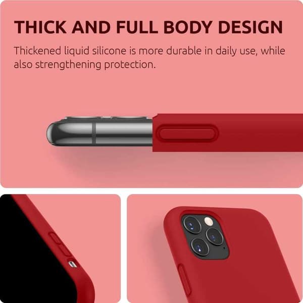 Gummibelagt stødsikker etui iPhone 11 Pro - RØD