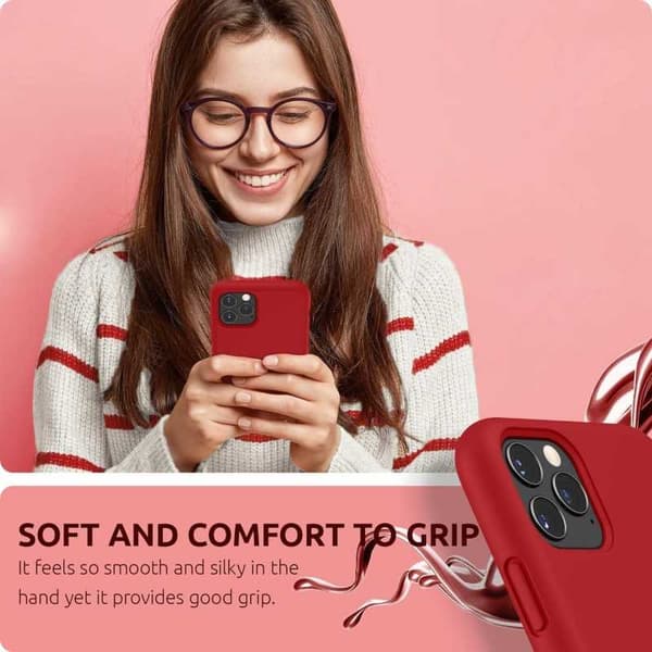 Gummibelagt stødsikker etui iPhone 11 Pro - RØD