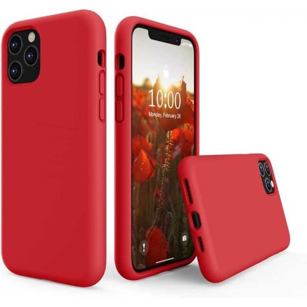 Gummibelagt stødsikker etui iPhone 11 Pro - RØD