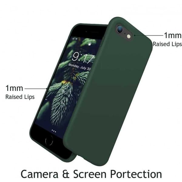 Gummibelagt Stöttåligt Skal iPhone 7 / 8 / SE2 / SE3 - Grön