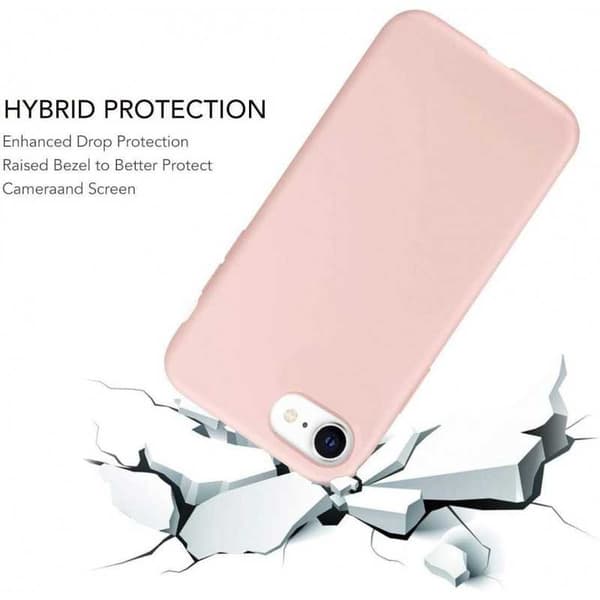 Gummibelagt stødsikker etui iPhone 7 / 8 / SE2 / SE3 - Pink