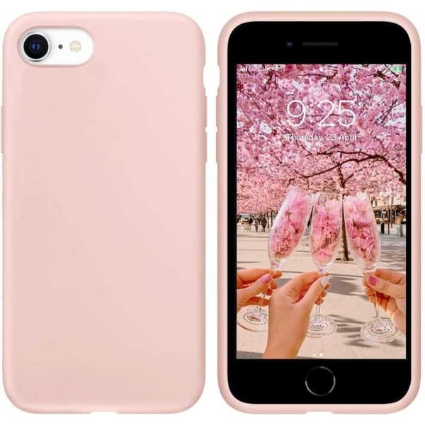Gummibelagt Stöttåligt Skal iPhone 7 / 8 / SE2 / SE3 - Rosa