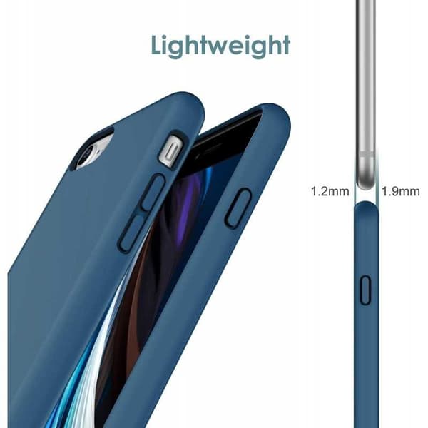 Gummibelagt Stöttåligt Skal iPhone 7 / 8 / SE2 / SE3 - Blå