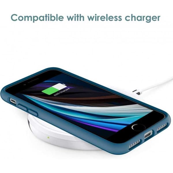 Gummibelagt Stöttåligt Skal iPhone 7 / 8 / SE2 / SE3 - Blå