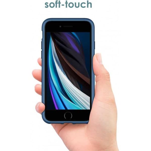 Gummibelagt Stöttåligt Skal iPhone 7 / 8 / SE2 / SE3 - Blå