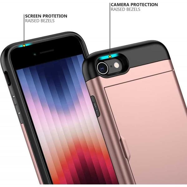 iPhone 7 / 8 / SE2 / SE3 Stødsikkert dækkortrum StreetWise - Rose Gold