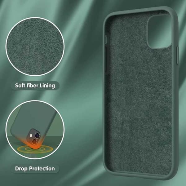 Gummibelagt stødsikker etui iPhone 12 Mini- Grøn