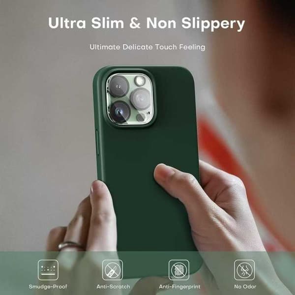 Gummibelagt stødsikker etui iPhone 14 Pro Max- Grøn