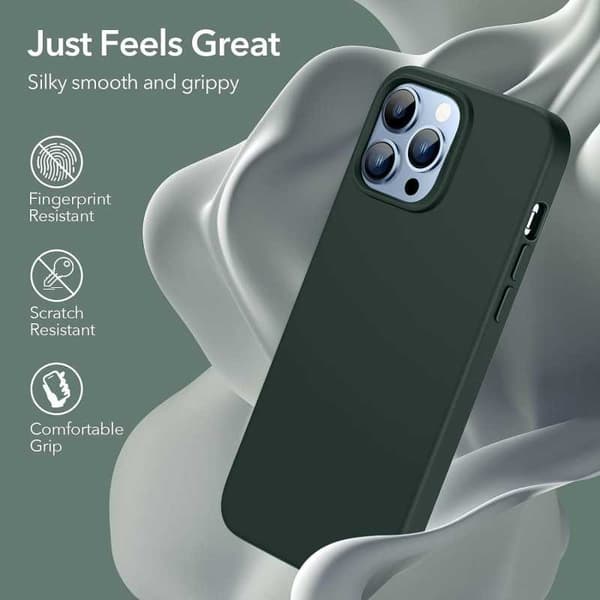 Gummibelagt stødsikker etui iPhone 14 Pro Max- Grøn