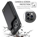 Miniatyrbillede 4 af 9: CaseMe Shockproof Cover Kortholder Stander 4-rums iPhone 13 Pro Max Sort