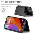 Miniatyrbillede 5 af 9: CaseMe Shockproof Cover Kortholder Stander 4-rums iPhone 14 Pro Sort