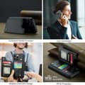 Miniatyrbillede 7 af 9: CaseMe Shockproof Cover Kortholder Stander 4-rums iPhone 14 Pro Sort