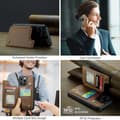 Miniatyrbillede 7 af 9: CaseMe Shockproof Cover Kortholder Stander 4-rums iPhone 14 Pro Brun
