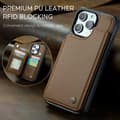 Miniatyrbillede 9 af 9: CaseMe Shockproof Cover Kortholder Stander 4-rums iPhone 14 Pro Brun