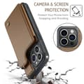 Miniatyrbillede 4 af 9: CaseMe Shockproof Cover Kortholder Stander 4-rums iPhone 15 Pro Max Brun
