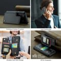 Miniatyrbild 7 av 8: CaseMe Stöttåligt Skal Korthållare Stativ 4-Fack Samsung S23 Svart