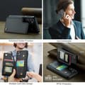 Miniatyrbillede 7 af 8: CaseMe Shockproof Cover Kortholder Stander 4-rums Samsung S23 FE Sort
