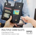 Miniatyrbild 6 av 8: CaseMe Stöttåligt Skal Korthållare Stativ 4-Fack Samsung S23 Plus Svart