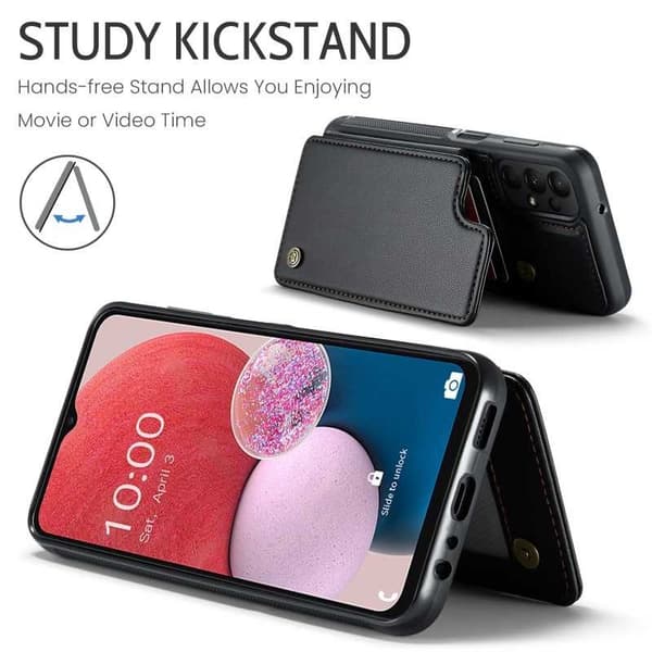 CaseMe Stöttåligt Skal Korthållare Stativ 4-Fack Samsung A13 4G Svart