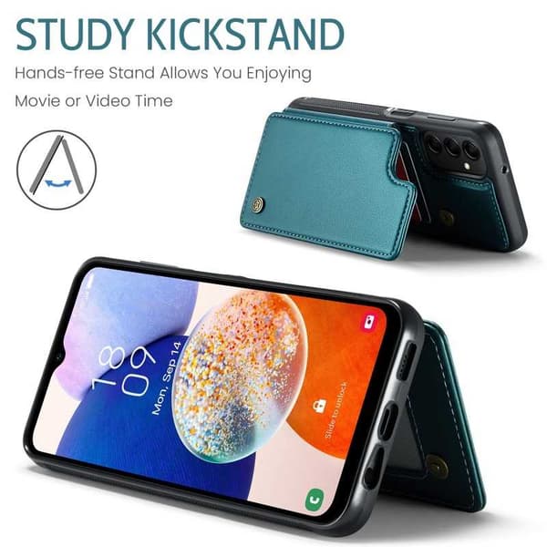 CaseMe Shockproof Cover Kortholder Stander 4-rums Samsung A13 5G Grön