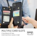 Miniatyrbillede 5 af 7: CaseMe Shockproof Cover Kortholder Stander 4-rums Samsung A34 5G Sort