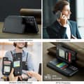 Miniatyrbillede 6 af 7: CaseMe Shockproof Cover Kortholder Stander 4-rums Samsung A34 5G Sort