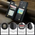 Miniatyrbillede 7 af 7: CaseMe Shockproof Cover Kortholder Stander 4-rums Samsung A34 5G Sort