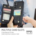 Miniatyrbillede 6 af 8: CaseMe Shockproof Cover Kortholder Stander 4-rums Samsung A54 5G Sort