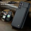 Miniatyrbillede 1 af 8: CaseMe Shockproof Cover Kortholder Stander 4-rums Samsung A54 5G Sort