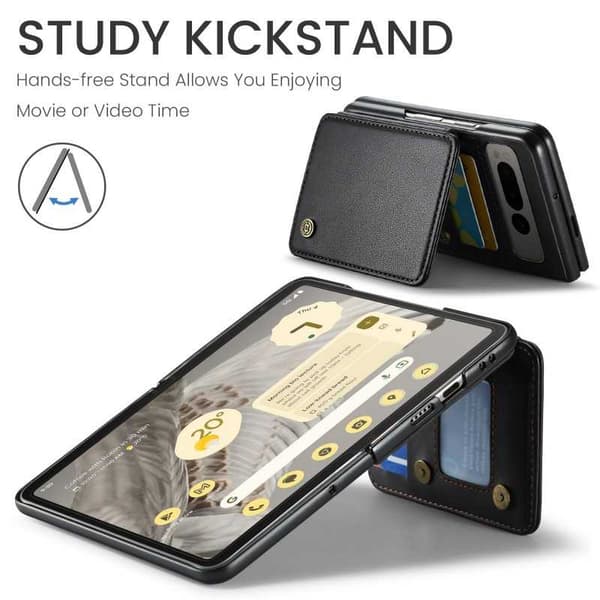 CaseMe Stöttåligt Skal Korthållare Stativ 4-Fack Google Pixel Fold Svart