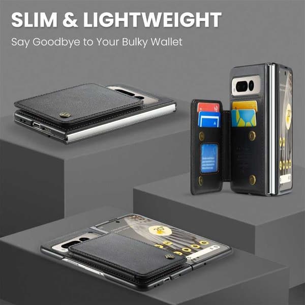 CaseMe Stöttåligt Skal Korthållare Stativ 4-Fack Google Pixel Fold Svart