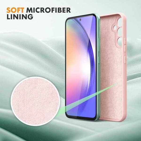 Samsung A34 5G kumitettu mattapinkki kuoren neste - vaaleanpunainen