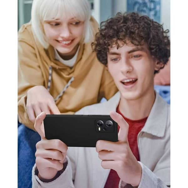 Xiaomi Redmi Note 12 Pro 5G Gummibelagd Mattsvart Silikon Skal