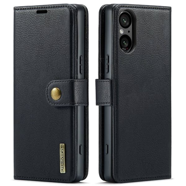 Lompakkokotelo DG-Ming 2i1 Sony Xperia 5 V - Musta