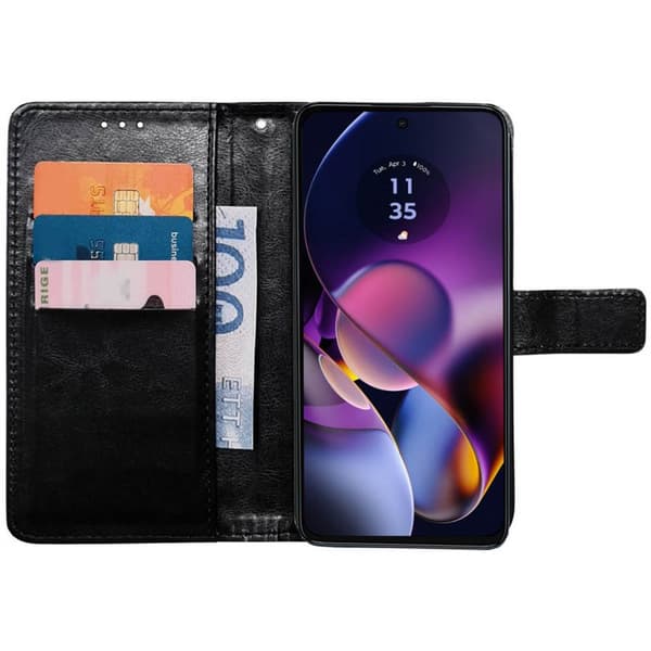 Plånboksfodral 3-kort Motorola Moto G54 - Svart