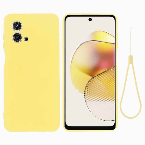 Liquid silikon skal Motorola Moto G84 - Gul