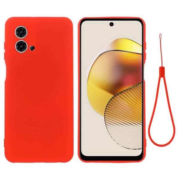 Liquid silikon skal Motorola Moto G84 - China Red