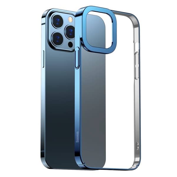 Baseus Glitter Transparent Case for iPhone 13 Pro Max (blue)