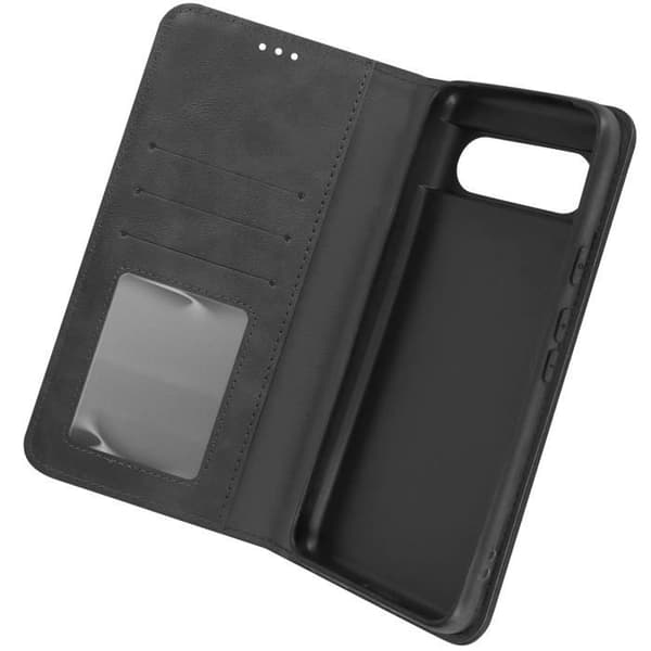 Fodral till Google Pixel 8 - AVIZAR - Geo Black Collection - Plånboksfodral - rutmönster