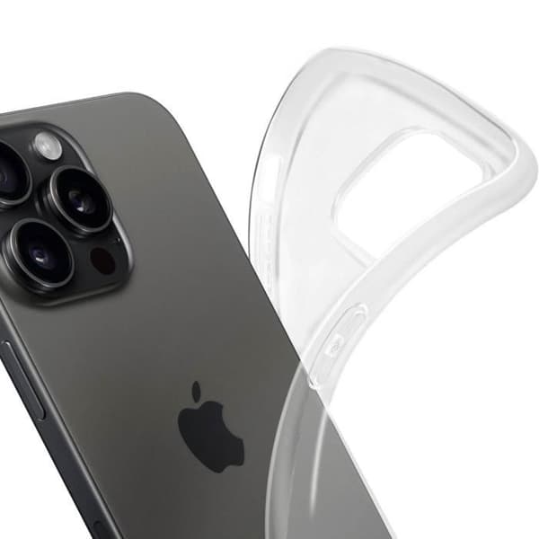 Coque pour iPhone 15 Pro Max - AVIZAR - Classic Case - Souple - Transparent - Silicone Gel