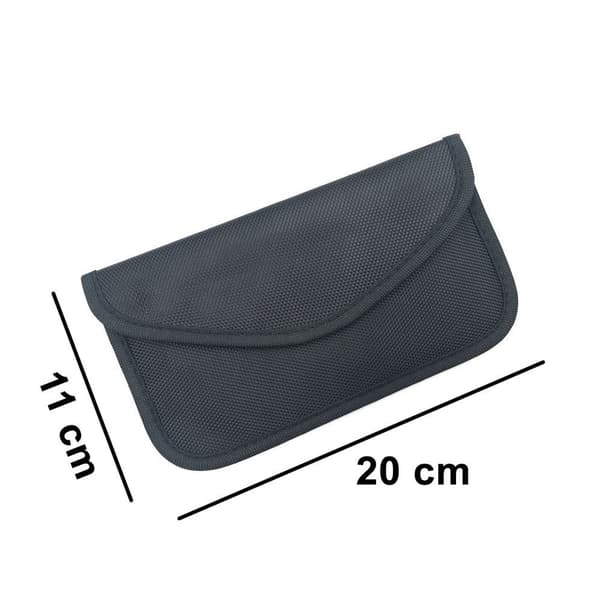 Tyverisikring etui til mobil eller pung 20cm x 11cm - Sort