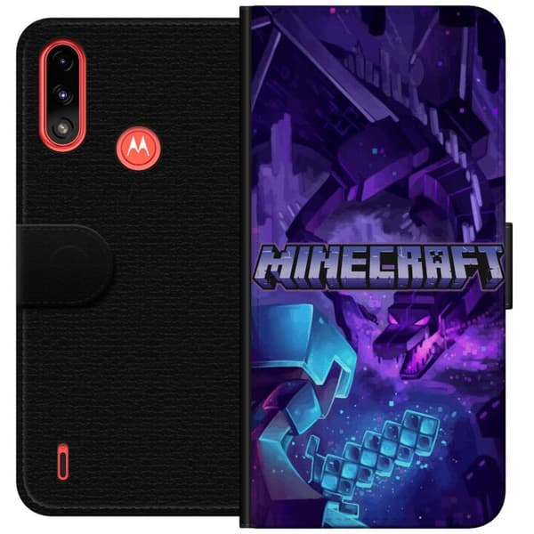 Motorola Moto E7 Power Lompakkokotelo Minecraft