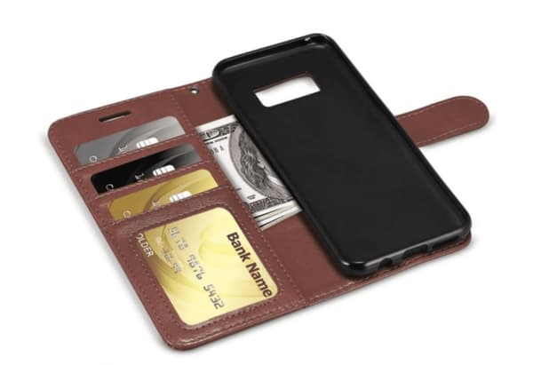 Samsung S8 Plånboksfodral i Läder- 3 Kortfack - 6 Färger