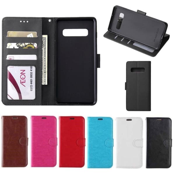 Samsung Galaxy S10 PLUS Plånboksfodral - 3 Kortfack - 6 Färger - Brun