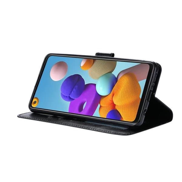 Samsung Galaxy S21 Plånboksfodral Skal i Läder - 3 Kortfack - 6 Färger